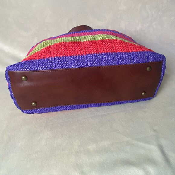 Coldwater Creek Colorful Woven Handbag EUC - Picture 3 of 10